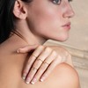 namana Dainty Heart Ring for Women with Cubic Zirconia. Open