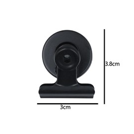 JIADEXIN Magnetic Clips 6pcs Fridge Magnetic Clips Strong Heavy Duty Magnetic Clips for Home Whiteboard Kitchen Office School Classroom Memo Pad Metal Magnet Black Diameter 2.7cm