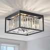 LumFurn 4-Lights K9 Crystal Ceiling Light, Close to Ceiling, 2-Tier