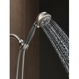 Delta 54445-SS-PK H2Okinetic 5-Setting Shower Mount Handshower, Stainless