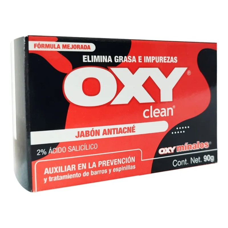 Oxy Clean Jabón Antiacné Elimina Grasa E Impurezas 90g Grasa