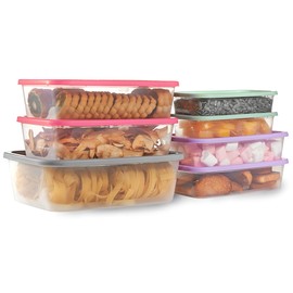 PROFUN Fusion Meal Prep Food Storage Containers with Lid, Freezer Containers, Plastic Containers for Food Storage, Set of 7