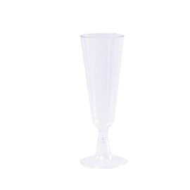 DecorFest Premium Plastic Champagne Flutes (12-Pack) 5.5oz Disposable Clear Plastic Champagne Glasses, Toasting Flute Set for Mimosas, Bloody Mary's, Wine Glasses, Sodas, Cocktail Cups and more