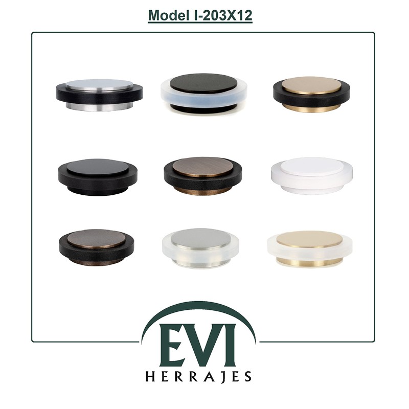 EVI Herrajes | Adhesive Door Stop | Ø1.75" X 0.55"