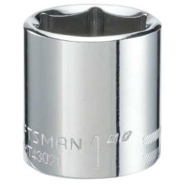 Craftsman 1 in. X 3/8 in. drive SAE 6 Point Shallow Shallow Socket