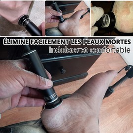 Electric Foot Rasp Professional Electric Powerful Callus Foot Grinder Pedicure File Feet Multi Speed Adjustable (02Black)