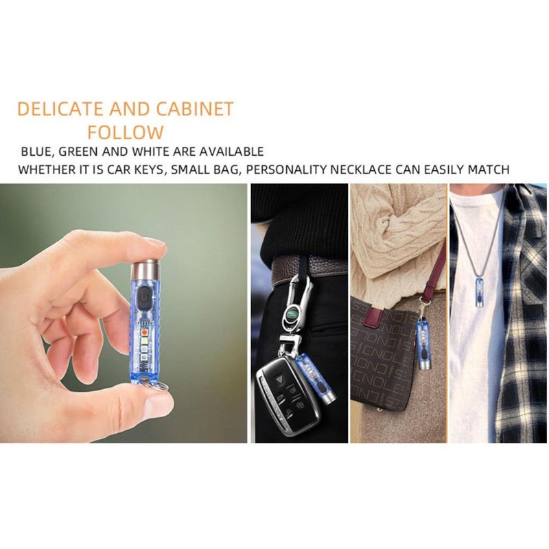 Keychain Flashlight Outdoor Portable Fast Charging Rechargeable Mini Pocket Flashlight