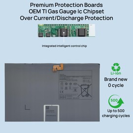 BORSCELLOR EB-BT975ABY Battery Compatible with Galaxy Tab S7 FE/ S7+/S 7+ Plus 12.4" 2020 SM-T733 SM-T738U SM-T970 SM-T975 SM-T975N SM-T978U SM-T976N SM-T976B