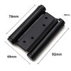 2Pcs 75mm Cafe Saloon Door Hinges Black with Screws Double
