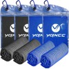 YQXCC 4 Pack Cooling Towels, Cool Towel, Soft Breathable Chilly Towel, Microfiber Ice Cold Towel for Yoga, Golf, Gym, Camping, Running, Fitness, Workout & More Activities