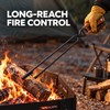 SHINE TRIP Carbon Steel Barbecue Fire Tongs, Lightweight Portable Anti-Scalding