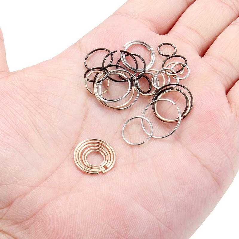 Ruifan 30PCS Non Pierced Stainless Steel Clip on Closure Round
