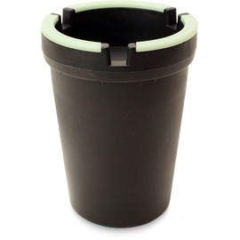 VIP Home Essentials Stub Out Glow in The Dark And Non-Glow - Butt Bucket Ashtray (Black, Regular)