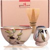 Goodwei Premium Matcha Tea Set - Ceremonial Bowl Chawan, Whisk