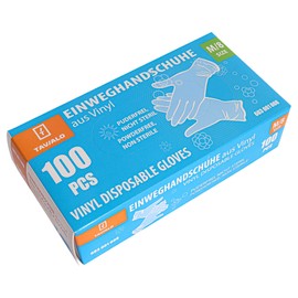 TAVIALO Disposable Vinyl Gloves, Size M/8 and L/9, Set of 100