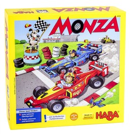 HABA Monza - A Car Racing Beginner's Board Game Encourages Thinking Skills - Ages 5 and Up (Made in Germany)