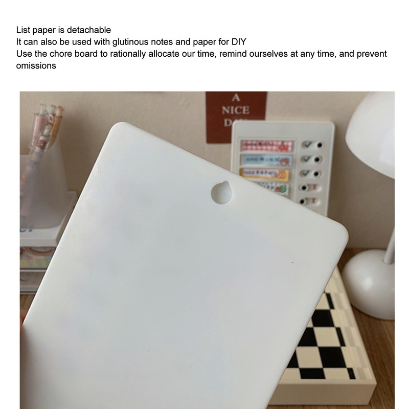 4pcs Checklist Board DIY Production Recyclable Portable Chore Checklist Detachable
