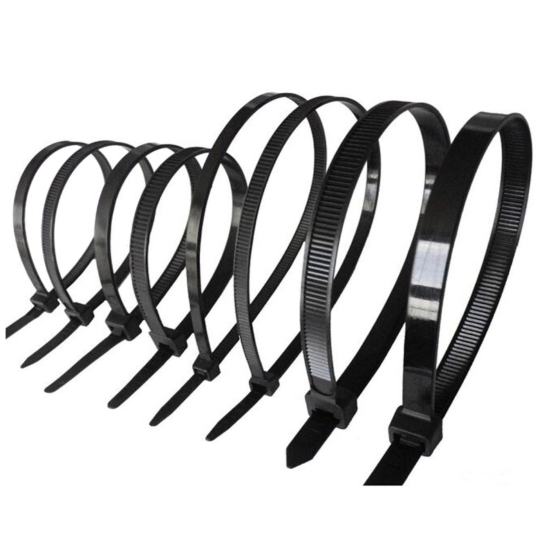 Cable Ties,200mm x 4.5mm,100 Pack,Black,Self Locking Zip Ties