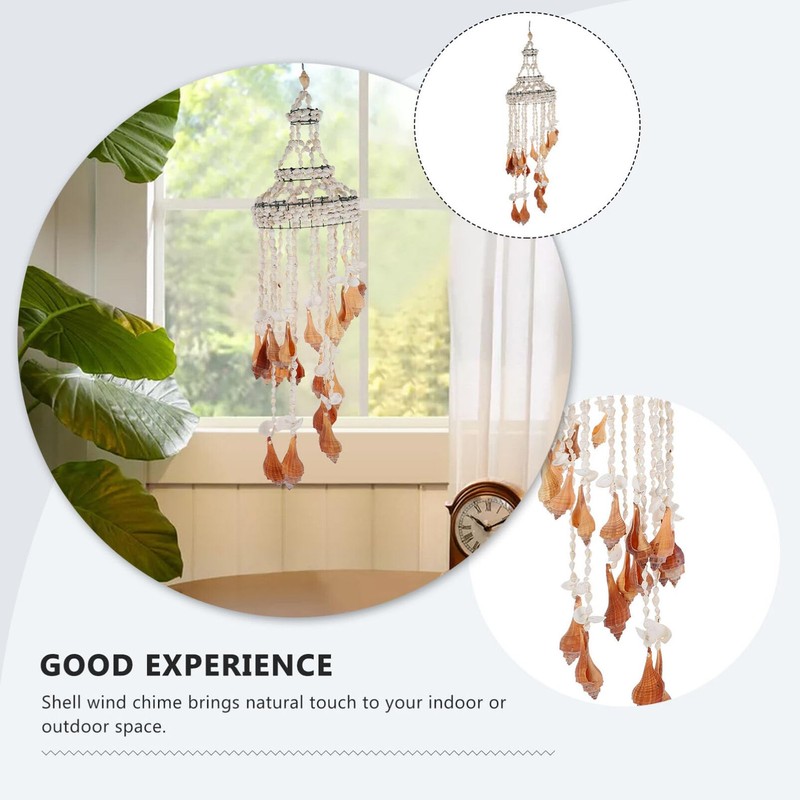 Veemoon Conch Sea Shell Wind Chime Nautical Hanging Wind Chime