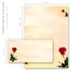 Writing Paper Set 40 Pieces Rose Design Baccara Roses 20