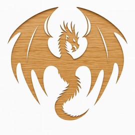 Dark Fantasy Dragon Stencil 8.5" x 11" – Reusable Painting Template for Mythical Art, DIY Crafts, and Home Decor