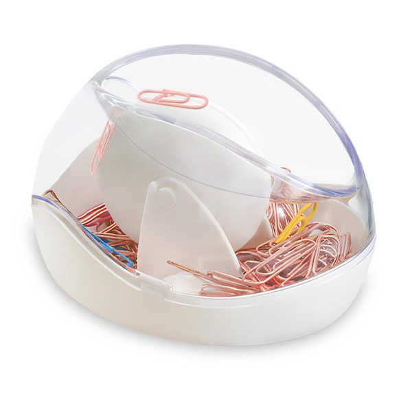 200pcs Paper Clips with Paper Clip Holder for Desk,Magnetic Paper