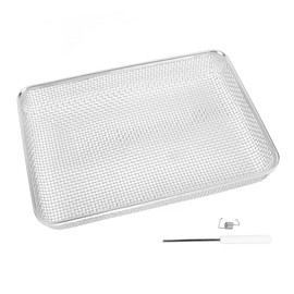 RV Furnace Vent Cover, 6 X 8.6 X 1.3 Inch RV Water Heater Screen Vent Cover, Heavy Duty Stainless Steel Mesh Cover with Installation Tool