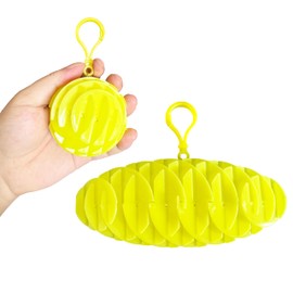Generic 2pcs Fidget Worm Toys Ball Keychain 3D Printing Fidget Toys Range Squeeze Toys Each 2.5 Inches Designed for Relieve Stress and Focus Enhancement (Yellow), Small