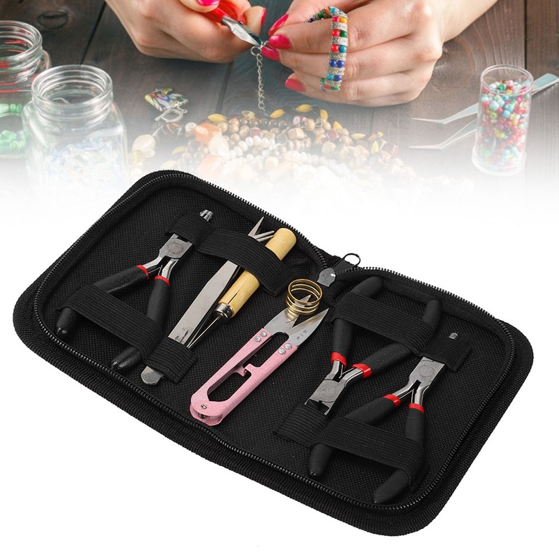8pcs Jewelry Tools DIY Jewelry Making Pliers Scissors Cutter Tweezers