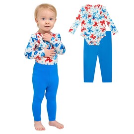 EASWEET Bamboo Viscose Baby Girls' Clothing for Winter and Fall Long Sleeve Bodysuit and Pants Baby Outfits, Bowtie, 12-18 Months