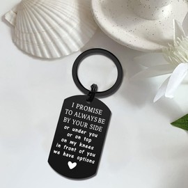 Gifts for Boyfriend or Husband | Funny & Romantic Keychain for Him | I Promise to Always Be by Your Side Keychain | Playful Couple Gifts for Him | Relationship Keepsake