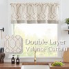 jinchan Linen Valance Curtain Moroccan Tile Print for Windows Diamond
