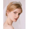 Wekicici Crystal Wedding Tiara Silver Bridal Rhinestone Crown Elegant Wedding