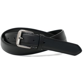BEEL Student Belt, School Uniform, Cowhide Leather, Boys, School, Black (Black Nickel)
