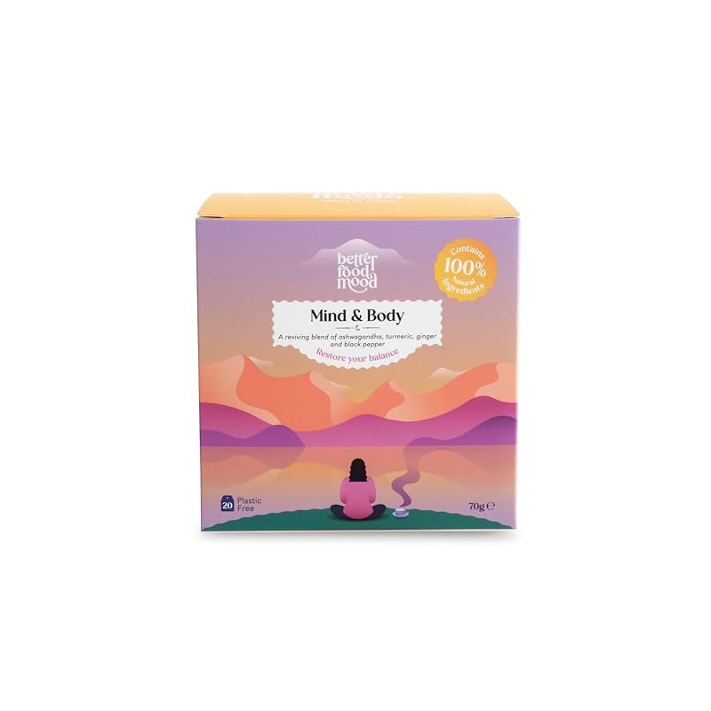 Better Food Mood Ashwagandha Turmeric Ginger Black Pepper Tea Bags