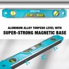 DURATECH 12-Inch Magnetic Torpedo Level with 0°/45°/90° Bubbles & V-Groove