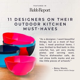 Melamine Serving bowls | Extra Durable Melamine Pasta, Salad Bowl | Shatter-Proof and Chip-Resistant | Dishwasher Safe, BPA Free | Lightweight Dinnerware Set of 4 | Perfect for Parties, Picnics, BBQ