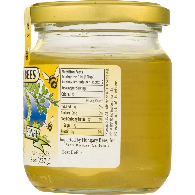HUNGARY BEES Wild Acacia Honey, 8.8 OZ