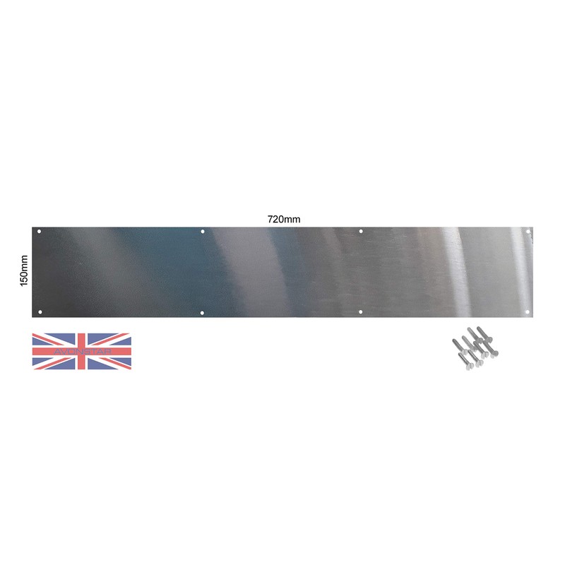 Kick Plates Stainless Steel high Quality (Single with Screws)