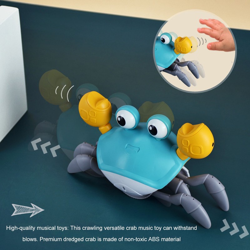 Crab Toy Musical Sound Light Electronic Walking Moving Dancing Sensory
