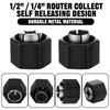 Threlaco 2 Pcs Router Collet Kit Replacement 1/4" and 1/2"