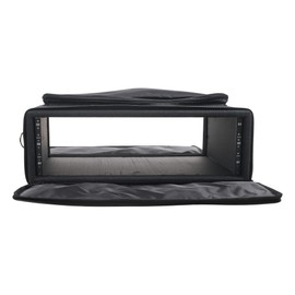 Sound Town Portable 3U Rack Bag, Soft Rack Case with 14" Rackable Depth, Plywood Rack Frame, Shoulder Strap, Accessory Pocket (STRB-316B)