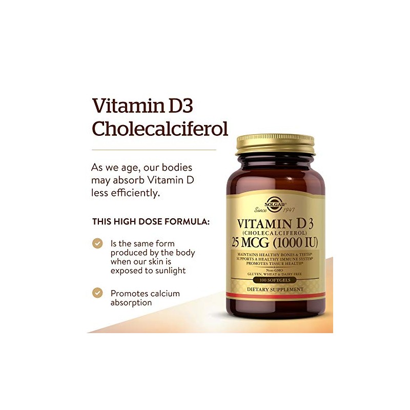Solgar VIT. D3 25 UG/(1000iu) 100 Softgel