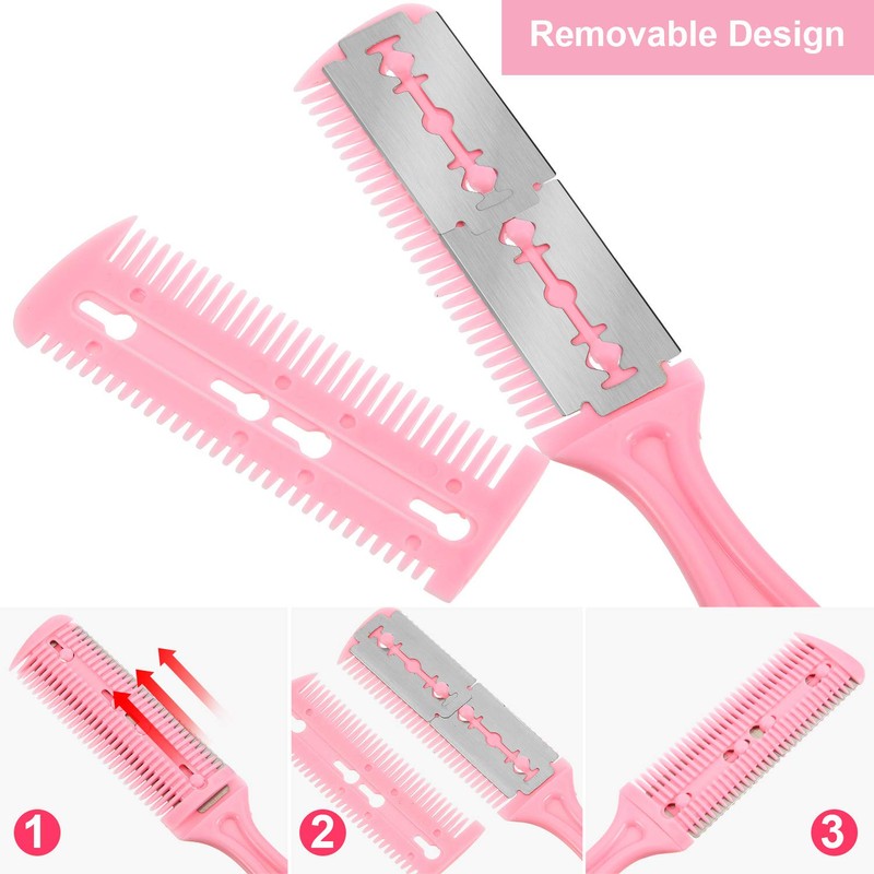 Maitys 3 Pcs Haircut Razor Comb Hair Cutting Comb with