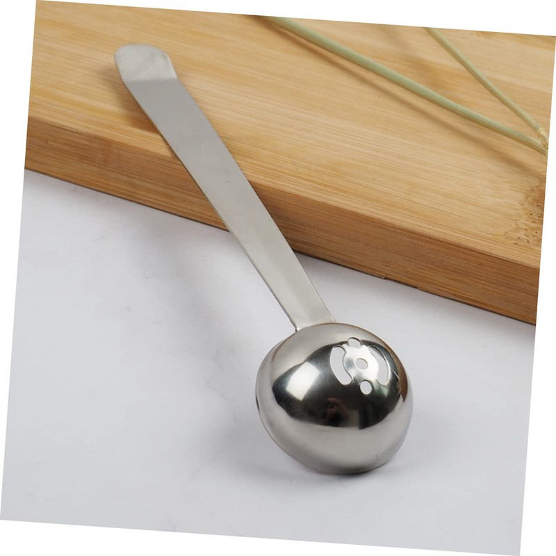 Mikinona 2pcs Stainless Steel Olive Spoon Slotted Cherry Strainer Serving