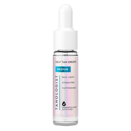 TANOLOGIST, Self Tan Drops, Serum Autobronceador Facial y Corporal con Ácido Hialurónico, Tamaño Mini, Medium Tan, 15 ML