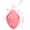 com-four® Easter Eggs in Bright Colours and Designs with Ribbon