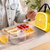Cute Women Lemon Insulated Lunch Box,Portable Lunch Bag Tote