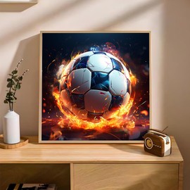 Mafenr Art Football Diamond Painting Adults, Football Diamond Painting, Diamond Painting Pictures for Gifts and Family Décor 30 x 30 cm