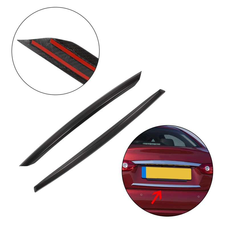 SCITOO Glossy Black Rear Trunk Plate Trim Cover Overlay Fits